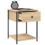 Sonoma oak engineered wood bedside table 44x45x58 cm by vidaXL, Nightstands - Ref: Foro24-825845, Price: 44,98 €, Discount: %