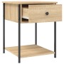 Mesita de noche madera de ingeniería roble Sonoma 44x45x58 cm de vidaXL, Mesitas de noche - Ref: Foro24-825845, Precio: 44,98...