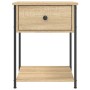 Mesita de noche madera de ingeniería roble Sonoma 44x45x58 cm de vidaXL, Mesitas de noche - Ref: Foro24-825845, Precio: 44,98...