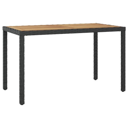 Mesa de jardín madera maciza acacia negro y marrón 123x60x74 cm de vidaXL, Mesas de jardín - Ref: Foro24-46450, Precio: 187,9...