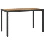 Solid acacia wood garden table black and brown 123x60x74 cm by vidaXL, Garden tables - Ref: Foro24-46450, Price: 200,32 €, Di...