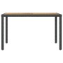 Solid acacia wood garden table black and brown 123x60x74 cm by vidaXL, Garden tables - Ref: Foro24-46450, Price: 200,32 €, Di...