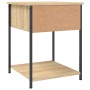 Sonoma oak engineered wood bedside table 44x45x58 cm by vidaXL, Nightstands - Ref: Foro24-825845, Price: 44,98 €, Discount: %