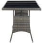 Mesa de jardín ratán sintético gris 170x80x74 cm de vidaXL, Mesas de jardín - Ref: Foro24-46415, Precio: 175,99 €, Descuento: %