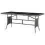 Gray synthetic rattan garden table 170x80x74 cm by vidaXL, Garden tables - Ref: Foro24-46415, Price: 175,99 €, Discount: %