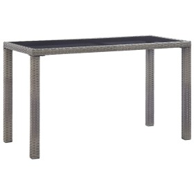 Anthracite gray synthetic rattan garden table 123x60x74 cm by vidaXL, Garden tables - Ref: Foro24-46448, Price: 178,29 €, Dis...