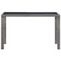 Mesa de jardín de ratán sintético gris antracita 123x60x74 cm de vidaXL, Mesas de jardín - Ref: Foro24-46448, Precio: 178,63 ...