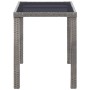 Mesa de jardín de ratán sintético gris antracita 123x60x74 cm de vidaXL, Mesas de jardín - Ref: Foro24-46448, Precio: 178,29 ...