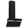 Campana extractora pared acero y vidrio templado negro 60 cm de vidaXL, Extractores - Ref: Foro24-51667, Precio: 132,24 €, De...