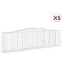 Gabion baskets 5 units arch shape iron 400x50x100/120 cm by vidaXL, Pots and planters - Ref: Foro24-3145959, Price: 817,89 €,...