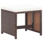 Garden stools 2 units with brown synthetic rattan cushions by vidaXL, Garden chairs - Ref: Foro24-46417, Price: 88,68 €, Disc...