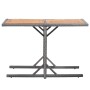 Synthetic rattan and anthracite gray acacia wood garden table by vidaXL, Garden tables - Ref: Foro24-46457, Price: 56,28 €, D...