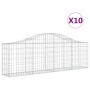 Gabionenkörbe 10 Stück Bogenform Eisen 200x30x60/80 cm von vidaXL, Töpfe und Pflanzgefäße - Ref: Foro24-3145396, Preis: 722,0...