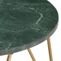 Mesa de centro piedra real textura de mármol verde 65x65x42 cm de vidaXL, Mesas de centro - Ref: Foro24-286447, Precio: 127,8...