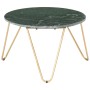 Real stone coffee table green marble texture 65x65x42 cm by vidaXL, Coffee table - Ref: Foro24-286447, Price: 128,99 €, Disco...