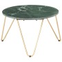 Real stone coffee table green marble texture 65x65x42 cm by vidaXL, Coffee table - Ref: Foro24-286447, Price: 128,99 €, Disco...