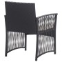 Set muebles de jardín 4 piezas y cojines ratán sintético negro de vidaXL, Conjuntos de jardín - Ref: Foro24-46434, Precio: 22...