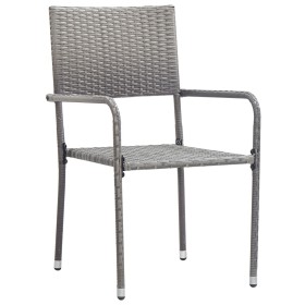 Garden chairs 2 units gray synthetic rattan by vidaXL, Garden chairs - Ref: Foro24-46412, Price: 76,99 €, Discount: %