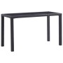 Mesa de jardín de ratán sintético negro 123x60x74 cm de vidaXL, Mesas de jardín - Ref: Foro24-46446, Precio: 176,50 €, Descue...