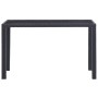 Black synthetic rattan garden table 123x60x74 cm by vidaXL, Garden tables - Ref: Foro24-46446, Price: 176,50 €, Discount: %