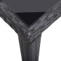 Black synthetic rattan garden table 123x60x74 cm by vidaXL, Garden tables - Ref: Foro24-46446, Price: 176,50 €, Discount: %