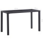 Black synthetic rattan garden table 123x60x74 cm by vidaXL, Garden tables - Ref: Foro24-46446, Price: 176,50 €, Discount: %