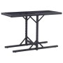 Mesa de jardín de vidrio y ratán sintético negro 110x53x72 cm de vidaXL, Mesas de jardín - Ref: Foro24-46452, Precio: 54,20 €...