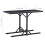 Mesa de jardín de vidrio y ratán sintético negro 110x53x72 cm de vidaXL, Mesas de jardín - Ref: Foro24-46452, Precio: 54,20 €...