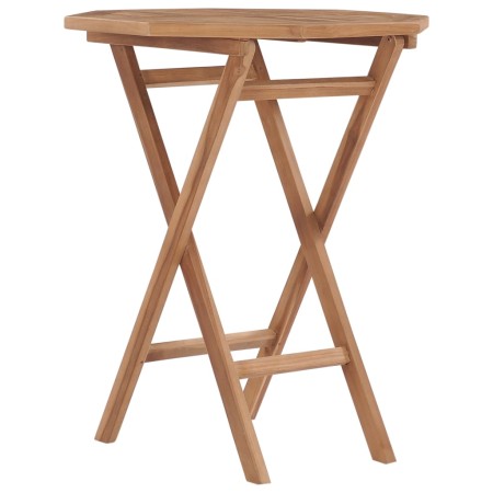 Mesa plegable de jardín madera maciza de teca 60x60x75 cm de vidaXL, Mesas de jardín - Ref: Foro24-48995, Precio: 97,99 €, De...