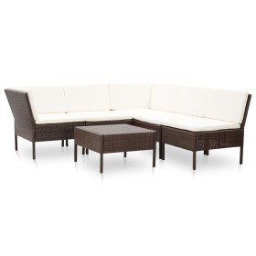 6-piece garden furniture set and brown synthetic rattan cushions by vidaXL, Garden sets - Ref: Foro24-48947, Price: 361,99 €,...