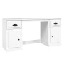 Desk with glossy white plywood cabinet by vidaXL, Desks - Ref: Foro24-3185329, Price: 166,90 €, Discount: %