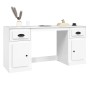 Desk with glossy white plywood cabinet by vidaXL, Desks - Ref: Foro24-3185329, Price: 166,90 €, Discount: %