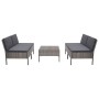 Garden sofa set with cushions 5 pieces gray synthetic rattan by vidaXL, Garden sets - Ref: Foro24-48946, Price: 301,21 €, Dis...