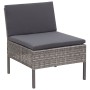 Gartensofa-Set mit Kissen, 5-teilig, graues synthetisches Rattan von vidaXL, Gartensets - Ref: Foro24-48946, Preis: 301,21 €,...