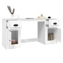 Desk with glossy white plywood cabinet by vidaXL, Desks - Ref: Foro24-3185329, Price: 166,90 €, Discount: %