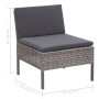 3-teiliges Gartenmöbel-Set und graue synthetische Rattankissen von vidaXL, Gartensets - Ref: Foro24-48958, Preis: 119,56 €, R...