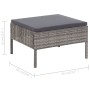 Set de muebles de jardín 3 pzas y cojines ratán sintético gris de vidaXL, Conjuntos de jardín - Ref: Foro24-48958, Precio: 11...