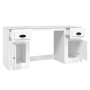 Desk with glossy white plywood cabinet by vidaXL, Desks - Ref: Foro24-3185329, Price: 166,90 €, Discount: %