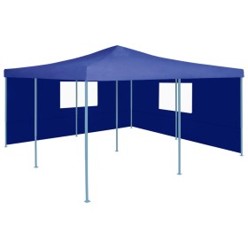 Folding gazebo with 2 blue walls 5x5 m by vidaXL, Tents and gazebos - Ref: Foro24-48902, Price: 337,99 €, Discount: %