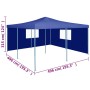 Folding gazebo with 2 blue walls 5x5 m by vidaXL, Tents and gazebos - Ref: Foro24-48902, Price: 339,03 €, Discount: %