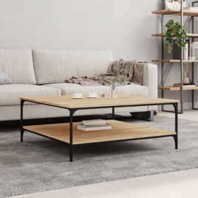 Sonoma Eichenholz Ingenieurholz Couchtisch 100x100x40 cm von vidaXL, Couchtisch - Ref: Foro24-832844, Preis: 101,66 €, Rabatt: %