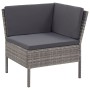 Set de muebles de jardín 3 pzas y cojines ratán sintético gris de vidaXL, Conjuntos de jardín - Ref: Foro24-48962, Precio: 28...