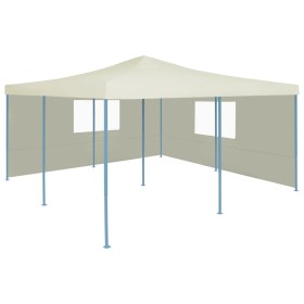 Faltpavillon mit 2 cremefarbenen Wänden 5x5 m von vidaXL, Zelte und Pavillons - Ref: Foro24-48905, Preis: 280,99 €, Rabatt: %