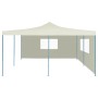 Faltpavillon mit 2 cremefarbenen Wänden 5x5 m von vidaXL, Zelte und Pavillons - Ref: Foro24-48905, Preis: 280,70 €, Rabatt: %