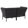 Set muebles de jardín 8 piezas y cojines ratán sintético negro de vidaXL, Conjuntos de jardín - Ref: Foro24-48953, Precio: 51...