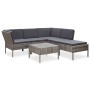 6-piece garden furniture set with gray synthetic rattan cushions by vidaXL, Garden sets - Ref: Foro24-48942, Price: 485,06 €,...