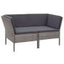 6-piece garden furniture set with gray synthetic rattan cushions by vidaXL, Garden sets - Ref: Foro24-48942, Price: 485,06 €,...