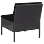 5-teiliges Gartensofa-Set und schwarze synthetische Rattankissen von vidaXL, Gartensets - Ref: Foro24-48945, Preis: 322,76 €,...