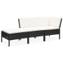 3-piece garden furniture set and black synthetic rattan cushions by vidaXL, Garden sets - Ref: Foro24-48960, Price: 243,67 €,...