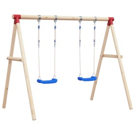 Swings with ropes 2 units blue polyethylene 38x16 cm by vidaXL, Swings and play structures - Ref: Foro24-92306, Price: 93,30 ...